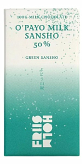 Friis Holm Chokolade - O'Payo Milk Sansho Pepper 50 %, 100 g.
