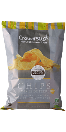 Økologisk Premium Kartoffelchips med fransk havsalt fra Guérande 100g